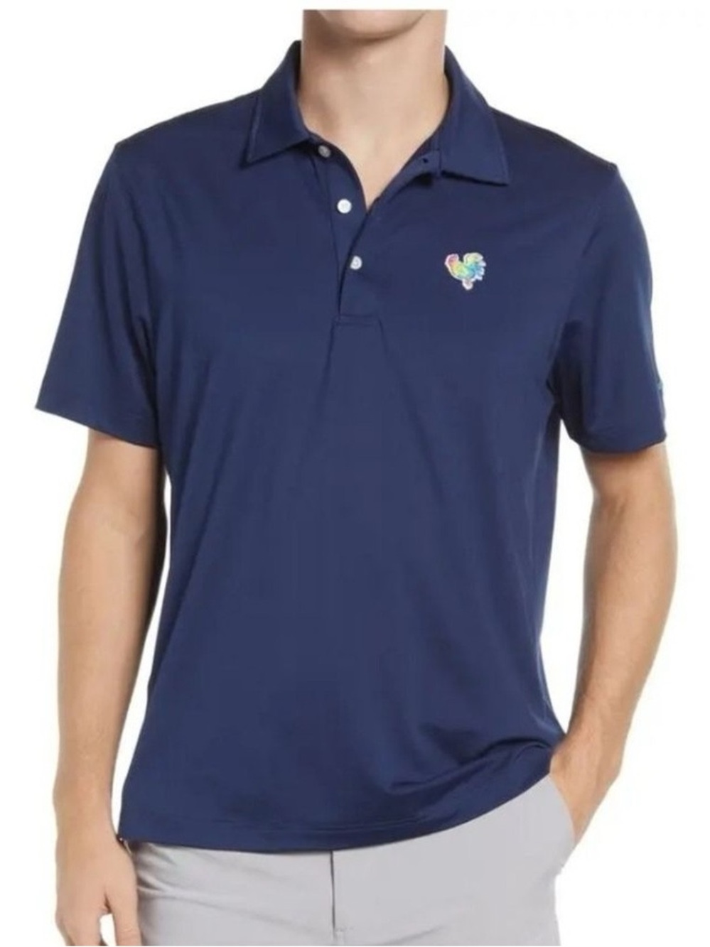 Chubbies Mens Performance Bamboo Polo size XL in Navy Blue